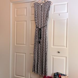 Soma Print Maxi Dress with Braided Belt